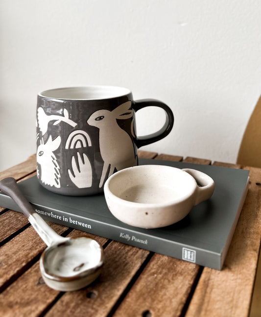 timber imprint mug