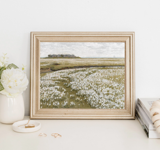 "field flowers" vintage art print // 8x10