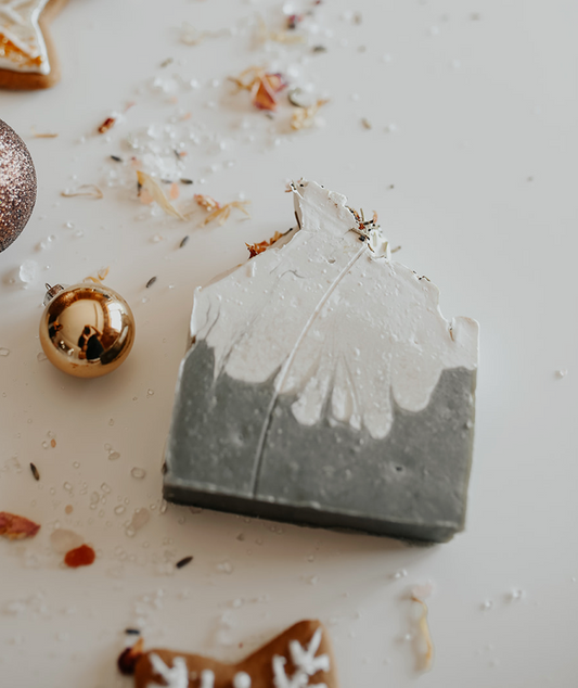 frosted forest soap bar