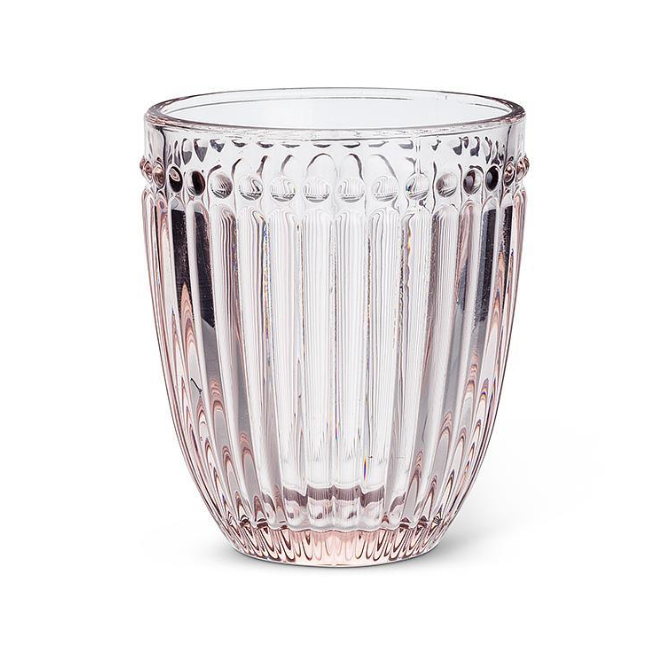 pink glass tumbler // set of 2