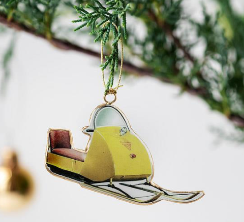 vintage skidoo ornament