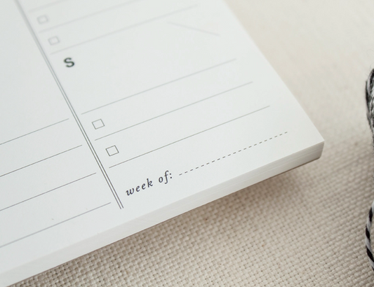 weekly planner paper notepad